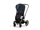 Poussette priam 4 châssis rose gold siège midnight blue plus (tissu premium), Cybex