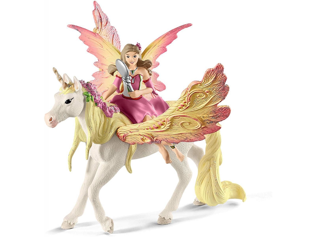 Schleich - Figurine fée feya et une licorne ailée, Schleich - - Dès 3 ans