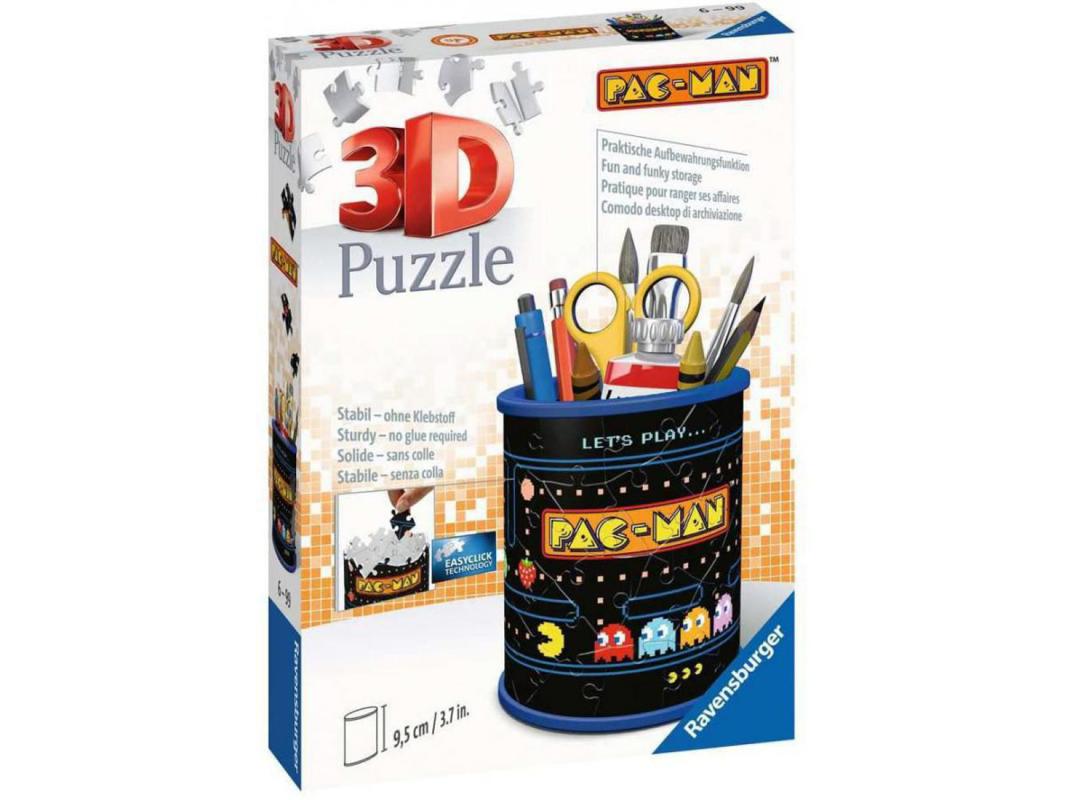 Ravensburg - Puzzle 3D 54 pièces Pot à crayons - Pac-Man - - Dès 7 ans