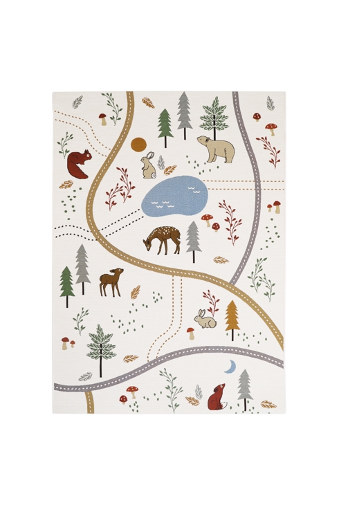 Tapis de jeu indoor & outdoor 123x180cm LITTLE FOREST
