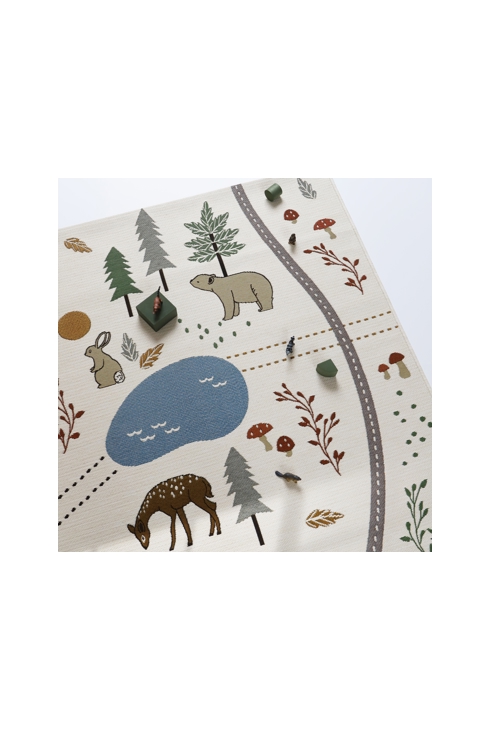 Tapis de jeu indoor & outdoor 123x180cm LITTLE FOREST