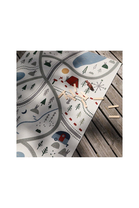 Tapis de jeu indoor & outdoor 123x180cm LITTLE CAMPER