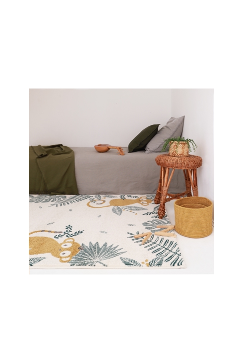 Tapis petits singes MONKEY PARADISE MIEL