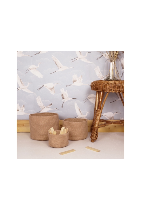 Set de 3 paniers de rangement ILSE Amande