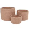 Set de 3 paniers de rangement ILSE Amande