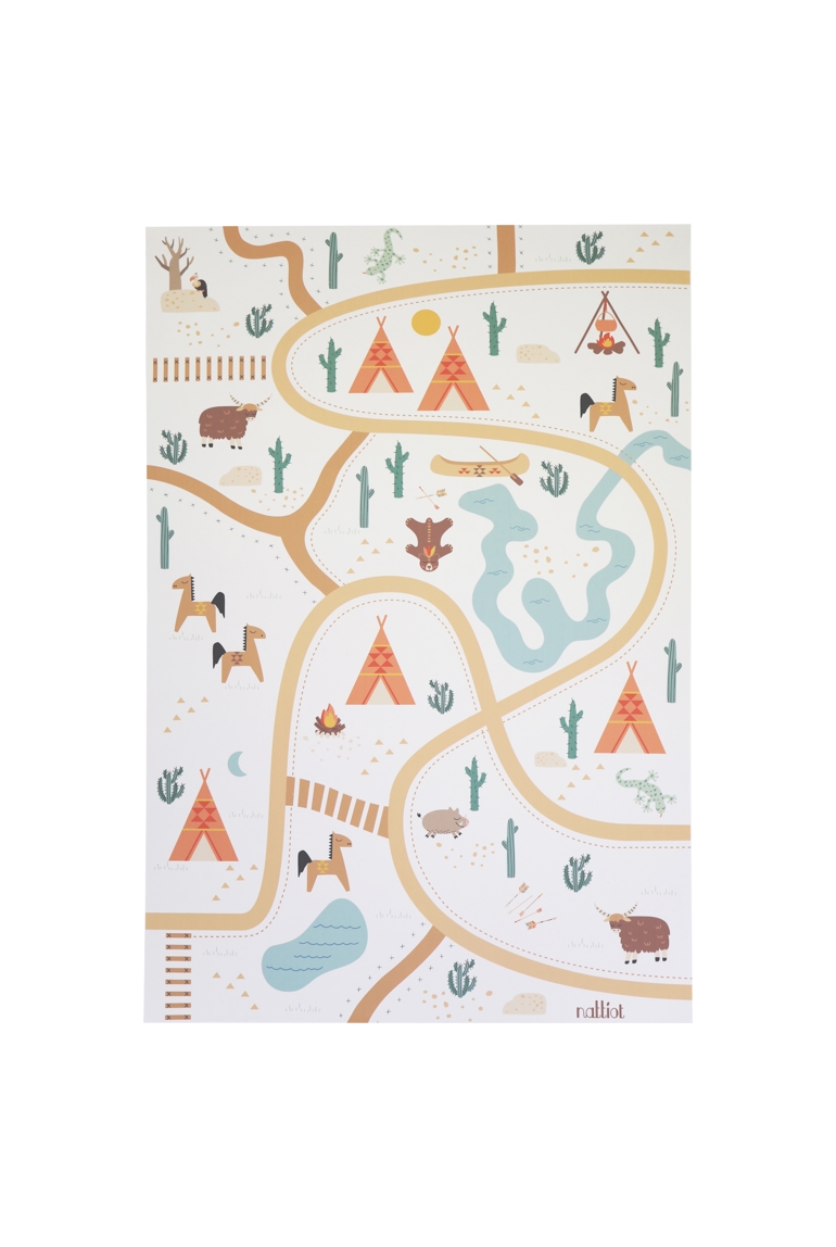 Tapis de jeu vinyle recyclable 100x150cm SUPER WESTERN 1