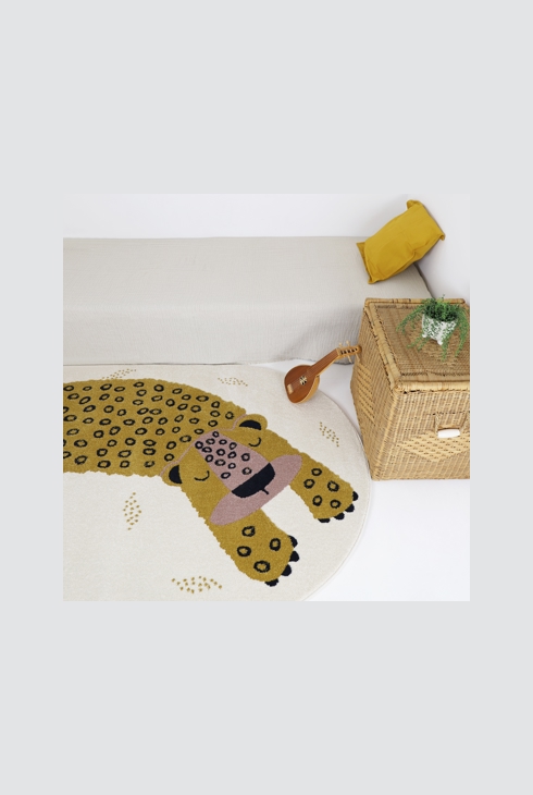 Tapis petit léopard 120x170cm KLEO MIEL