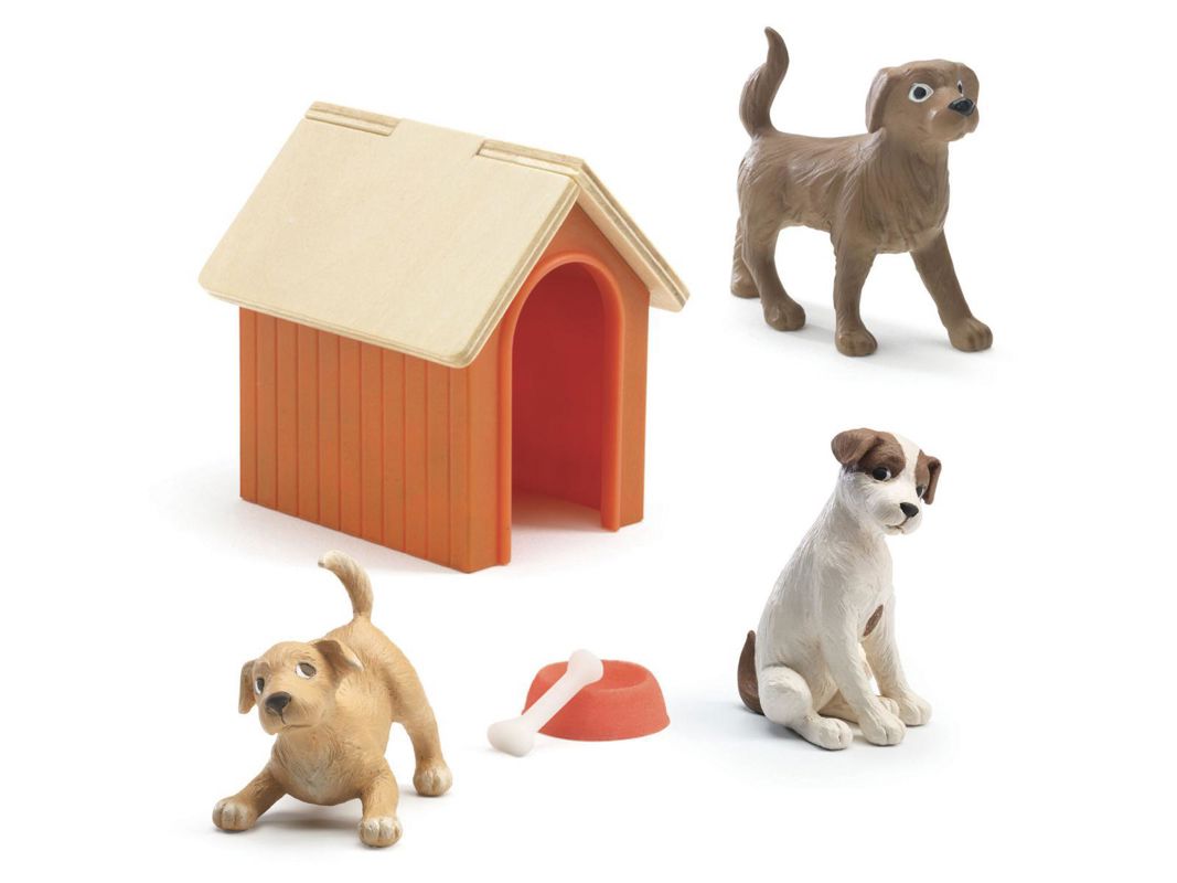 Les chiens pour maison de poupées -
