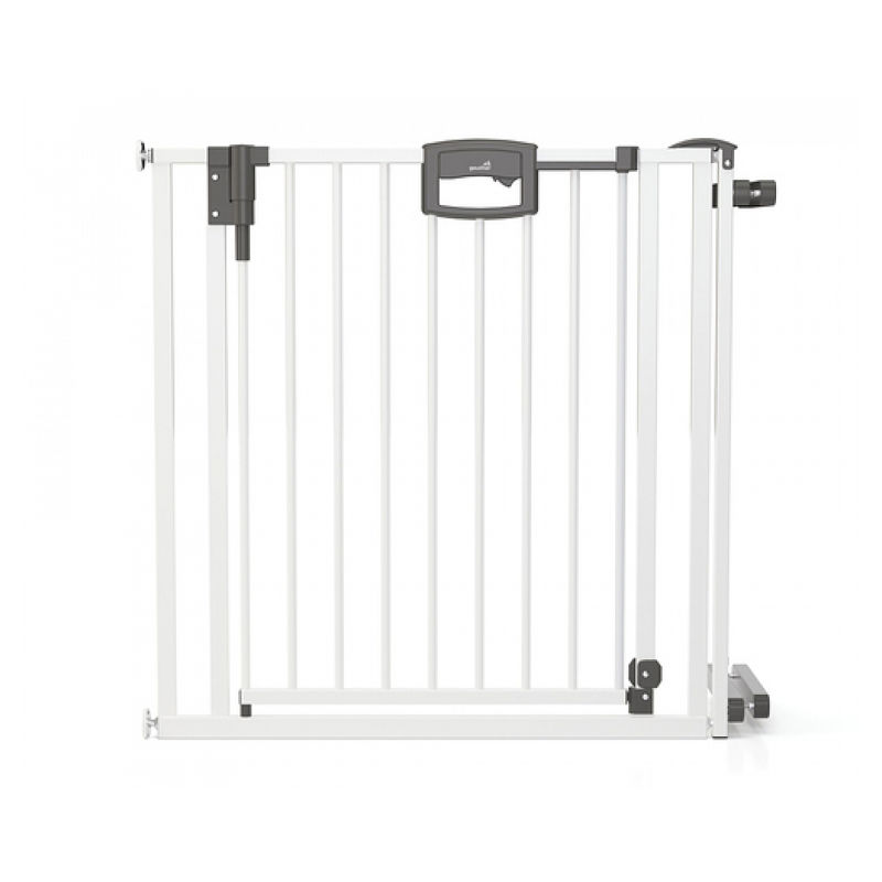 Geuther - Barrière d'escalier à pression easylock plus bois/métal 84,5 cm - 92,5 cm blanc, Geuther -