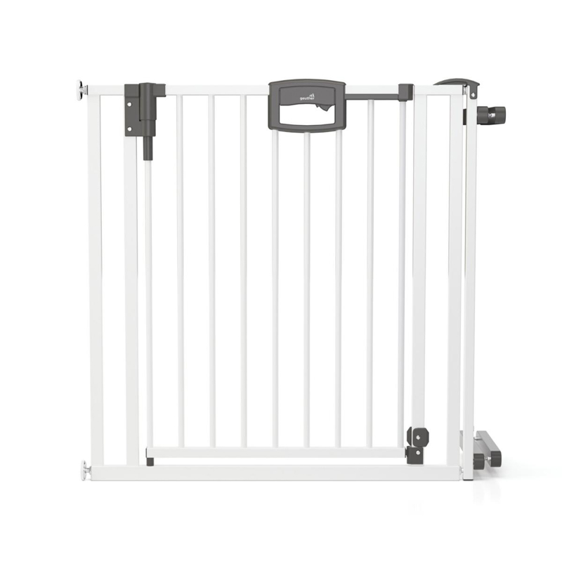Geuther - Barrière d'escalier à pression easylock plus bois/métal 100 cm - 108,5 cm blanc, Geuther -