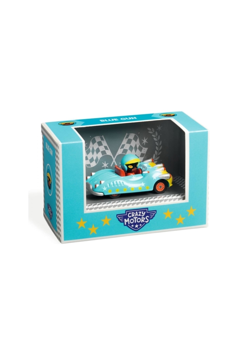 Voiture blue gun crazy motors, Djeco