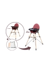 Réhausse Chaise haute bébé évolutive CONFORT Noir et Bordeaux 2