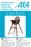 Réhausse Chaise haute bébé évolutive CONFORT Noir et Bordeaux 4