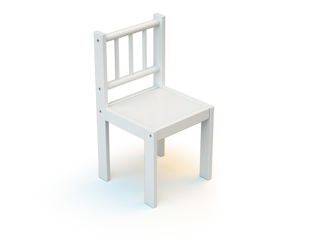 Webaby - Chaise enfant en bois Blanc - Mixte