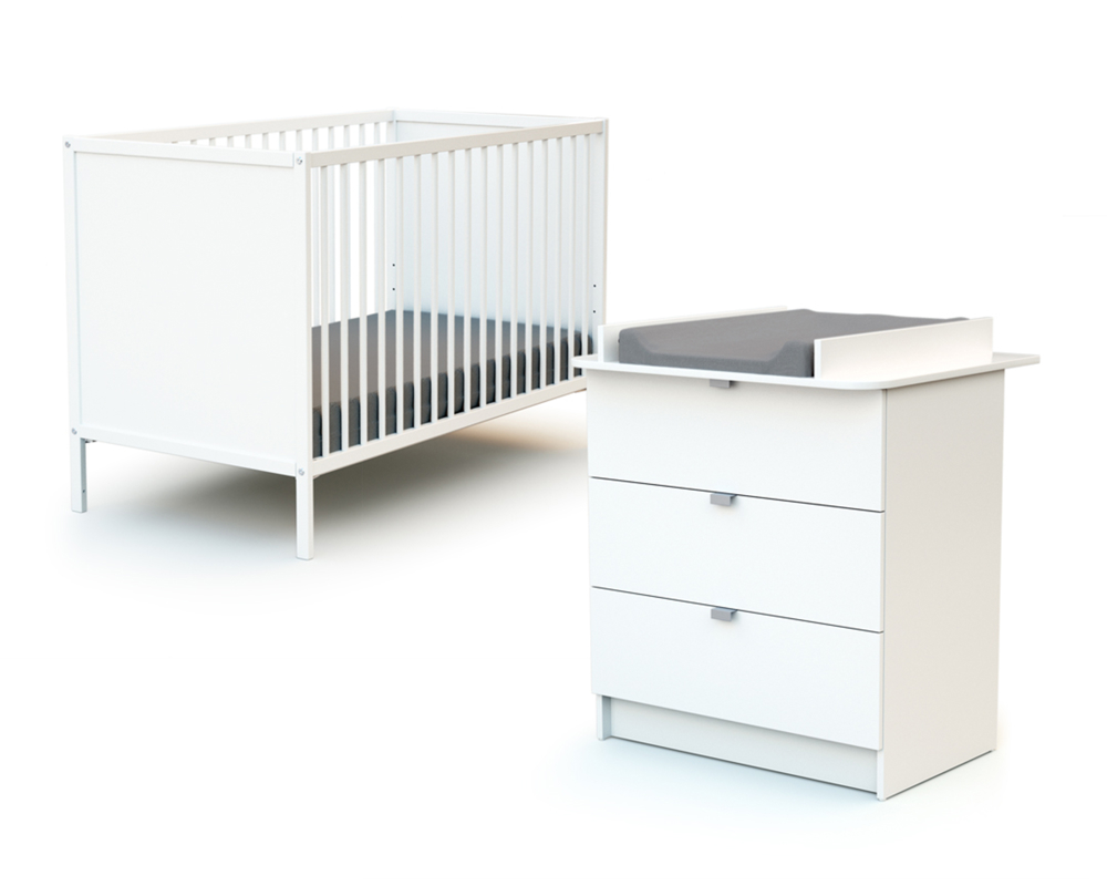 Webaby - Duo lit bébé et commode à langer - Mixte