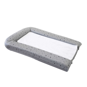 Matelas à langer PVC + 2 éponges amovibles gris 42x70cm 1