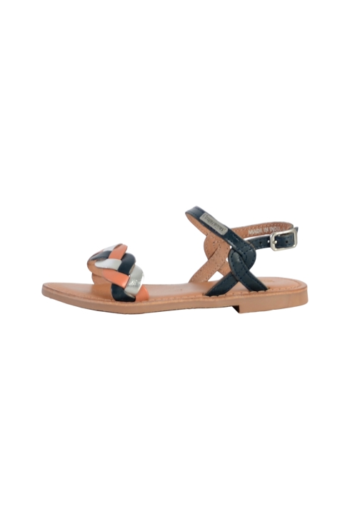 Sandale Plate Cuir Bonbon, Les Tropeziennes