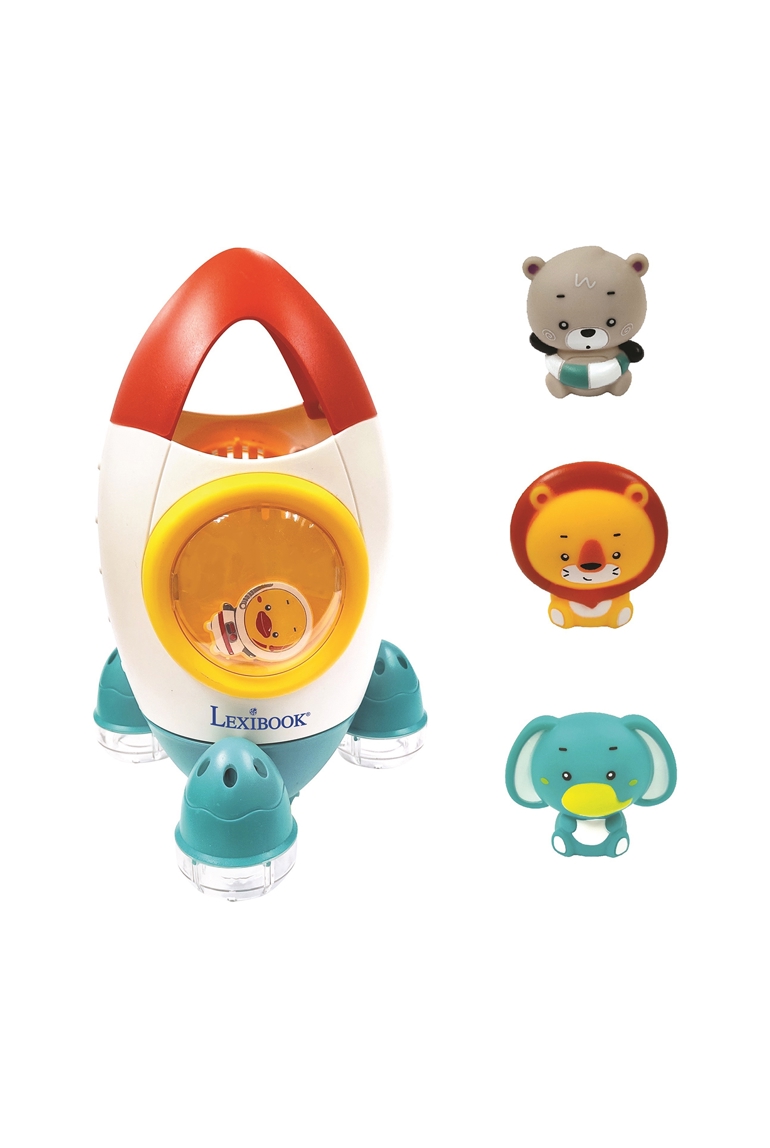 Jeu de bain Fusée avec animaux flottants 1