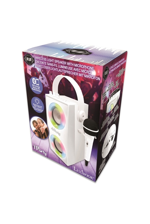 Enceinte Bluetooth® portable avec micro et effets lumineux iParty®