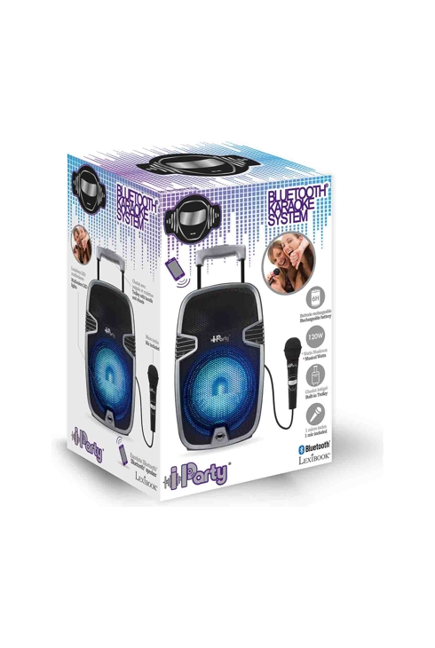 Bluetooth® Karaoké Audio System 8’’ avec roulettes, lumières et micro