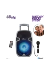 Bluetooth® Karaoké Audio System 8’’ avec roulettes, lumières et micro 3