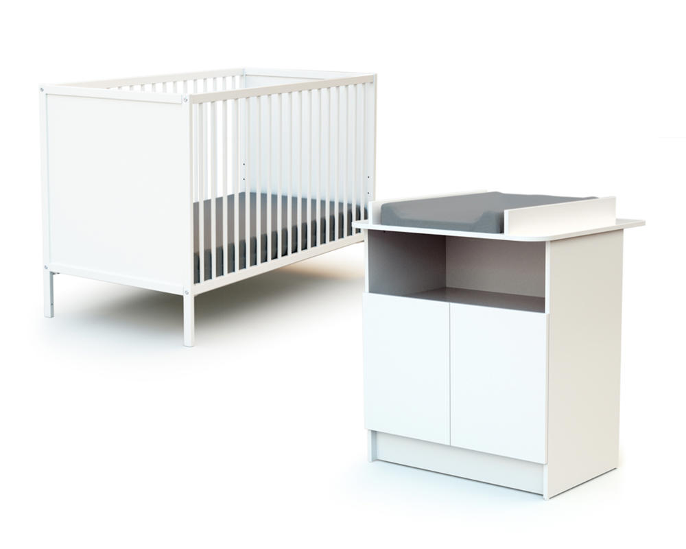 Webaby - Duo lit bébé et meuble à langer - Mixte