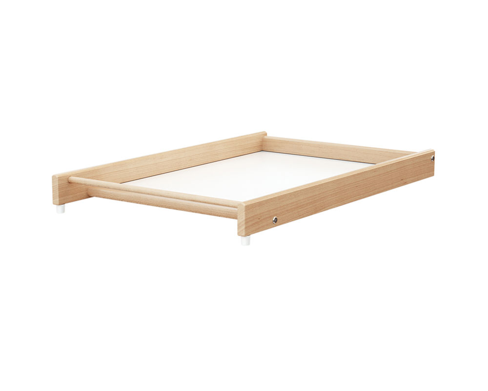 AT4 - Plan à langer amovible pour lit bébé en bois ESSENTIEL Hêtre Verni 60 x 120 et 70x140 cm - Mixte
