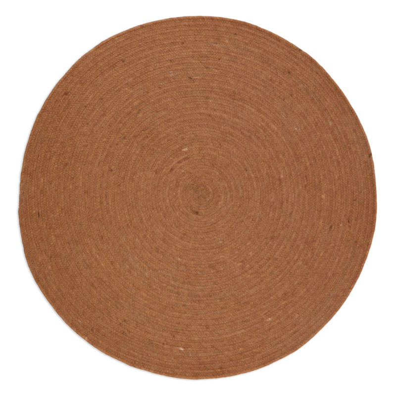 Tapis laine feutrée NEETHU TOFFEE - Diam 160 cm