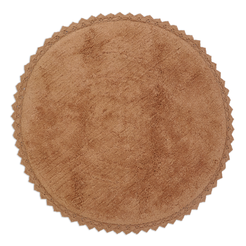 Tapis finition crochet PERLA TOFFEE diam 110cm -