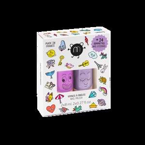 Coffret 2 vernis + 24 stickers ongles WOW, Nailmatic 1