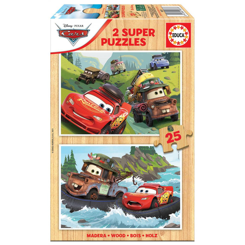 Educa Boras - 2 X 25 pieces puzzle Cars, Educa Boras - - Dès 3 ans