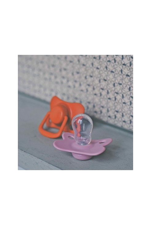 Lot de 2 sucettes anatomique en silicone 0-6m, Filibabba