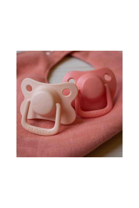 Lot de 2 sucettes anatomique en silicone 6 mois et +, Filibabba