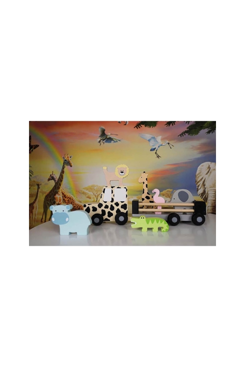 Grande voiture Jeep Safari en bois, JaBaDaBaDo