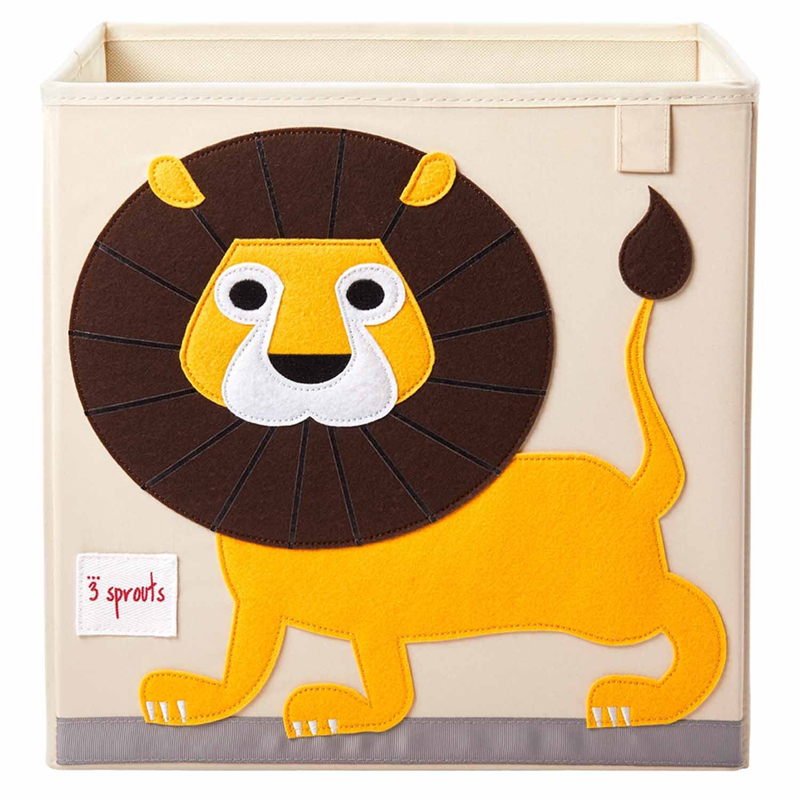 3 Sprouts - Boîte de rangement pour jouets Lion, 3 Sprouts - Mixte