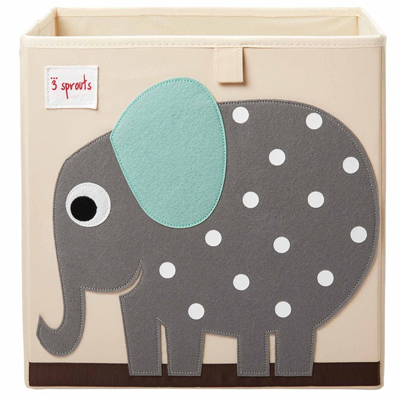 3 Sprouts - Boîte de rangement pour jouets Éléphant, 3 Sprouts - Mixte