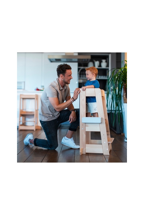 Tour d'apprentissage et d'observation FELIX Montessori bois naturel, Tissi