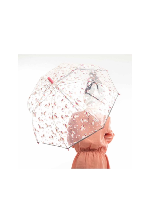 Parapluie cloche transparent Licorne, Smati