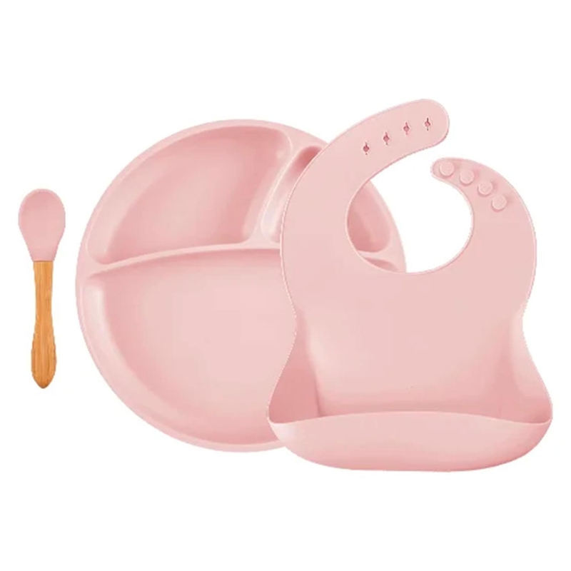 Coffret repas comme un grand assiette cuillère bavoir, Minikoioi -