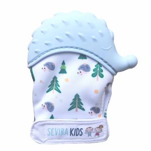 Moufle de dentition en silicone alimentaire Hérisson, Sevira Kids 1