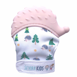 Moufle de dentition en silicone alimentaire Hérisson, Sevira Kids 1