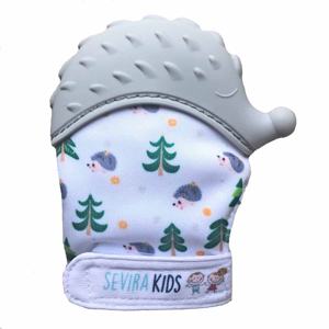 Moufle de dentition en silicone alimentaire Hérisson, Sevira Kids 1