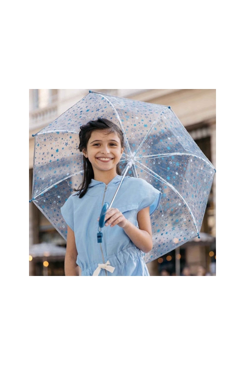 Parapluie transparent Étoiles Bleu, Smati