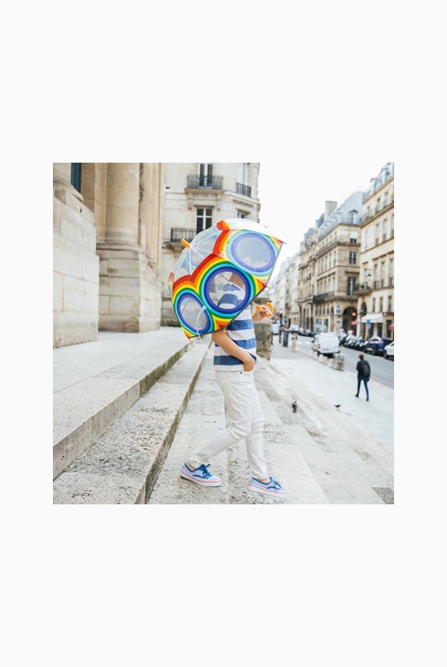 Parapluie transparent Arc-en-ciel, Smati