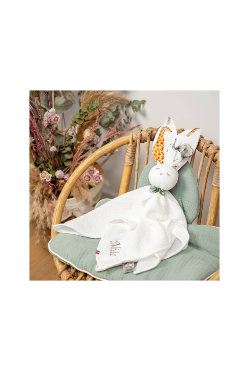Doudou plat Lapin Safari, Sevira Kids