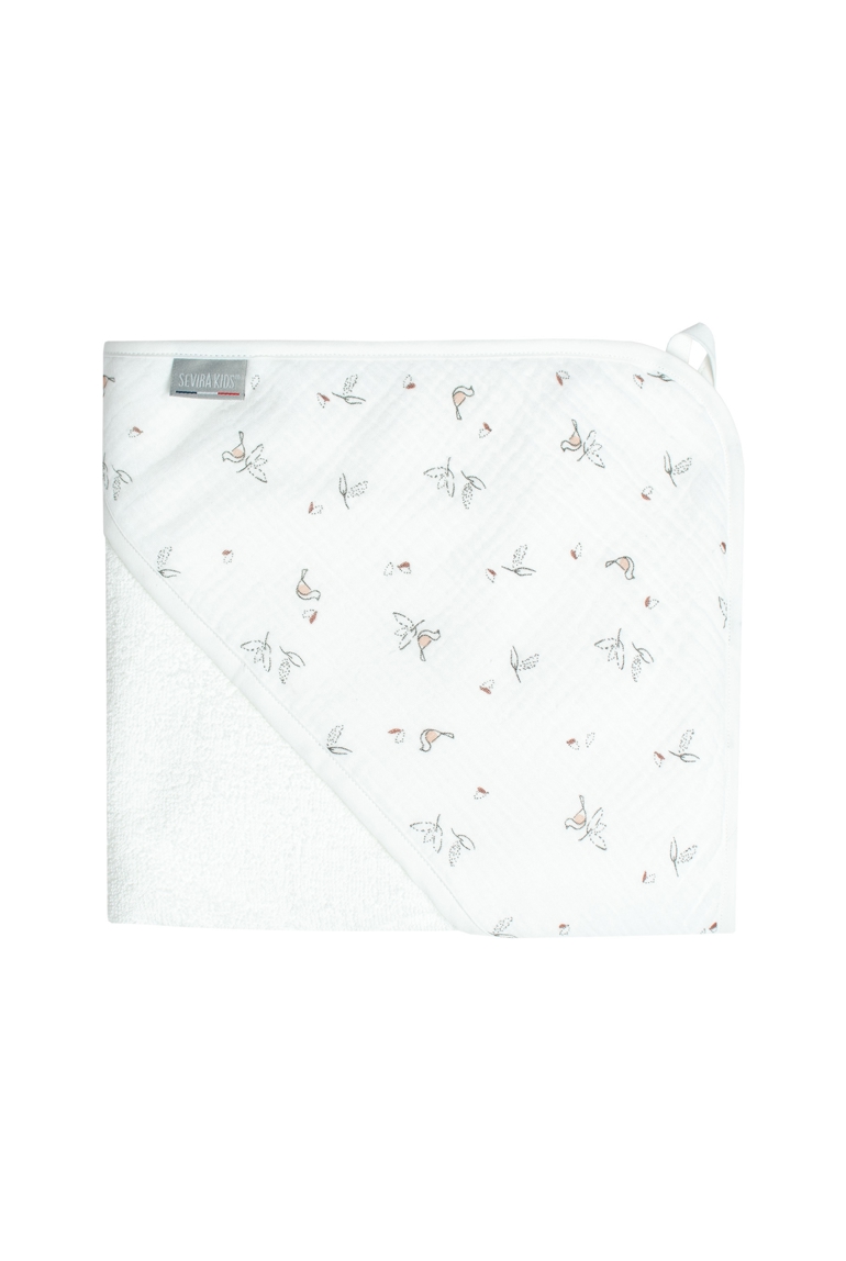 Ma première cape de bain en gaze de coton et bambou Melody, Sevira Kids 1