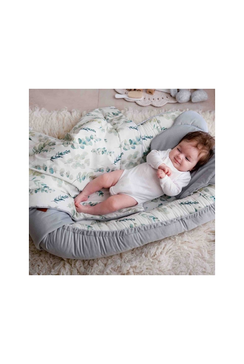 Couverture bébé réversible Eucalyptus, Sevira Kids