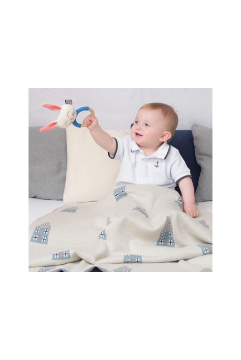 Couverture pour bébé en coton bio MAISONS, Sevira Kids