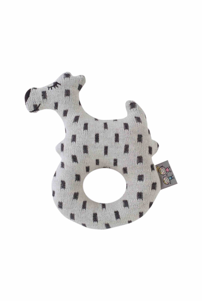 Hochet bébé en coton tricoté  Chien Scotty, Sevira Kids 1