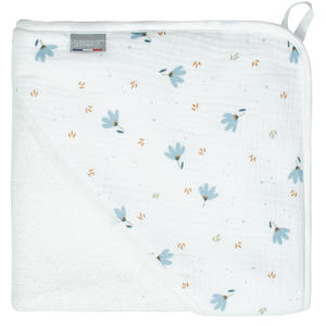 Grande cape de bain en coton et bambou Bleuet, Sevira Kids 1